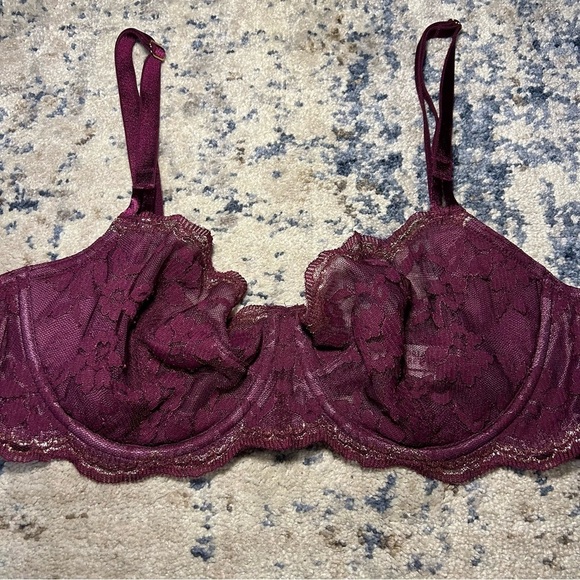 Victoria’s Secret Dream Angels Push-Up without Padding Purple & Gold Bra 34D - Picture 2 of 8